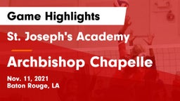 St. Joseph's Academy  vs Archbishop Chapelle  Game Highlights - Nov. 11, 2021