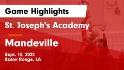 St. Joseph's Academy  vs Mandeville  Game Highlights - Sept. 13, 2022