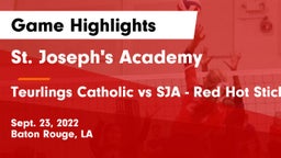 St. Joseph's Academy  vs Teurlings Catholic vs SJA - Red Hot Sticker Classic Game Highlights - Sept. 23, 2022