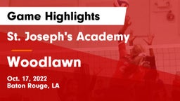 St. Joseph's Academy  vs Woodlawn  Game Highlights - Oct. 17, 2022