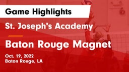 St. Joseph's Academy  vs Baton Rouge Magnet  Game Highlights - Oct. 19, 2022