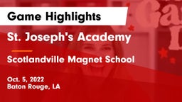 St. Joseph's Academy  vs Scotlandville Magnet School Game Highlights - Oct. 5, 2022