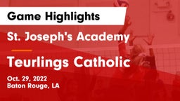 St. Joseph's Academy  vs Teurlings Catholic  Game Highlights - Oct. 29, 2022