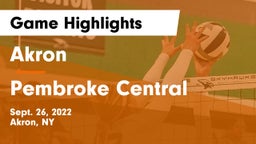 Akron  vs Pembroke Central Game Highlights - Sept. 26, 2022