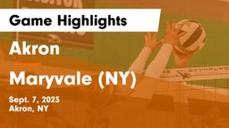 Akron  vs Maryvale  (NY) Game Highlights - Sept. 7, 2023