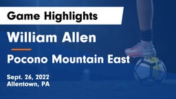 William Allen  vs Pocono Mountain East  Game Highlights - Sept. 26, 2022