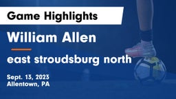 William Allen  vs east stroudsburg north Game Highlights - Sept. 13, 2023