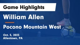 William Allen  vs Pocono Mountain West  Game Highlights - Oct. 5, 2023