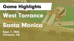 West Torrance  vs Santa Monica  Game Highlights - Sept. 7, 2023