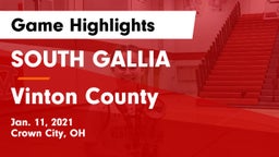 SOUTH GALLIA  vs Vinton County  Game Highlights - Jan. 11, 2021