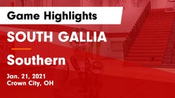 SOUTH GALLIA  vs Southern  Game Highlights - Jan. 21, 2021
