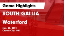 SOUTH GALLIA  vs Waterford  Game Highlights - Jan. 28, 2021