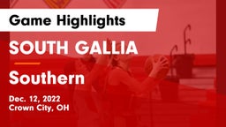 SOUTH GALLIA  vs Southern  Game Highlights - Dec. 12, 2022