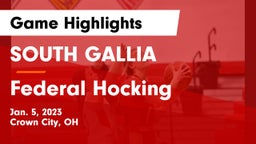 SOUTH GALLIA  vs Federal Hocking  Game Highlights - Jan. 5, 2023