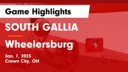 SOUTH GALLIA  vs Wheelersburg  Game Highlights - Jan. 7, 2023