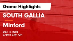 SOUTH GALLIA  vs Minford  Game Highlights - Dec. 4, 2023