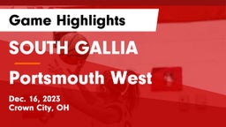 SOUTH GALLIA  vs Portsmouth West  Game Highlights - Dec. 16, 2023