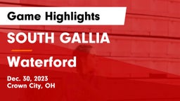 SOUTH GALLIA  vs Waterford  Game Highlights - Dec. 30, 2023