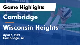 Cambridge  vs Wisconsin Heights  Game Highlights - April 6, 2021
