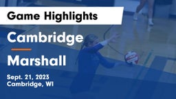 Cambridge  vs Marshall  Game Highlights - Sept. 21, 2023
