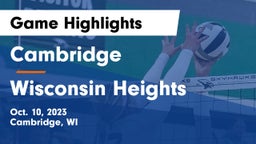 Cambridge  vs Wisconsin Heights  Game Highlights - Oct. 10, 2023