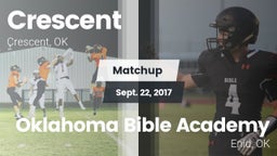 Matchup: Crescent  vs. Oklahoma Bible Academy 2017