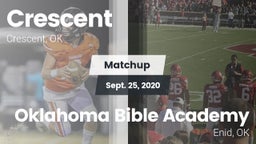Matchup: Crescent  vs. Oklahoma Bible Academy 2020