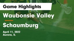Waubonsie Valley  vs Schaumburg  Game Highlights - April 11, 2022