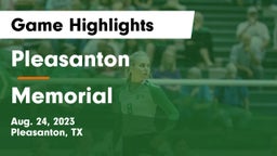 Pleasanton  vs Memorial Game Highlights - Aug. 24, 2023