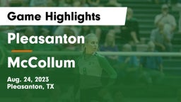 Pleasanton  vs McCollum Game Highlights - Aug. 24, 2023