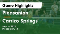 Pleasanton  vs Carrizo Springs  Game Highlights - Sept. 8, 2023