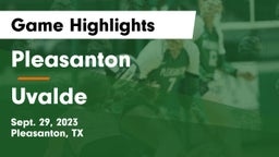 Pleasanton  vs Uvalde  Game Highlights - Sept. 29, 2023