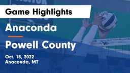 Anaconda  vs Powell County  Game Highlights - Oct. 18, 2022