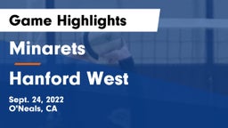 Minarets  vs Hanford West  Game Highlights - Sept. 24, 2022