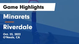 Minarets  vs Riverdale  Game Highlights - Oct. 23, 2022