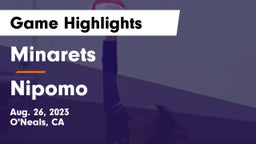 Minarets  vs Nipomo  Game Highlights - Aug. 26, 2023
