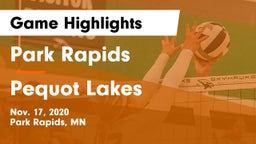 Park Rapids  vs Pequot Lakes  Game Highlights - Nov. 17, 2020