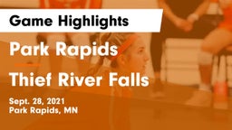 Park Rapids  vs Thief River Falls  Game Highlights - Sept. 28, 2021