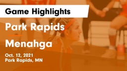 Park Rapids  vs Menahga Game Highlights - Oct. 12, 2021