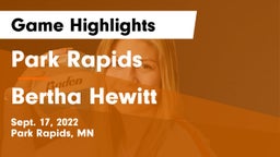 Park Rapids  vs Bertha Hewitt Game Highlights - Sept. 17, 2022