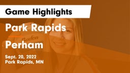 Park Rapids  vs Perham  Game Highlights - Sept. 20, 2022