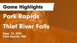 Park Rapids  vs Thief River Falls  Game Highlights - Sept. 26, 2022