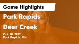 Park Rapids  vs Deer Creek  Game Highlights - Oct. 10, 2022