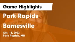 Park Rapids  vs Barnesville  Game Highlights - Oct. 11, 2022