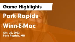 Park Rapids  vs Winn-E-Mac Game Highlights - Oct. 20, 2022