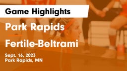 Park Rapids  vs Fertile-Beltrami  Game Highlights - Sept. 16, 2023