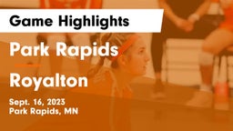 Park Rapids  vs Royalton  Game Highlights - Sept. 16, 2023