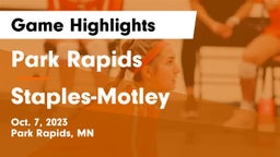 Park Rapids  vs Staples-Motley  Game Highlights - Oct. 7, 2023