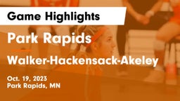 Park Rapids  vs Walker-Hackensack-Akeley  Game Highlights - Oct. 19, 2023