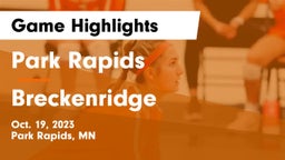 Park Rapids  vs Breckenridge  Game Highlights - Oct. 19, 2023